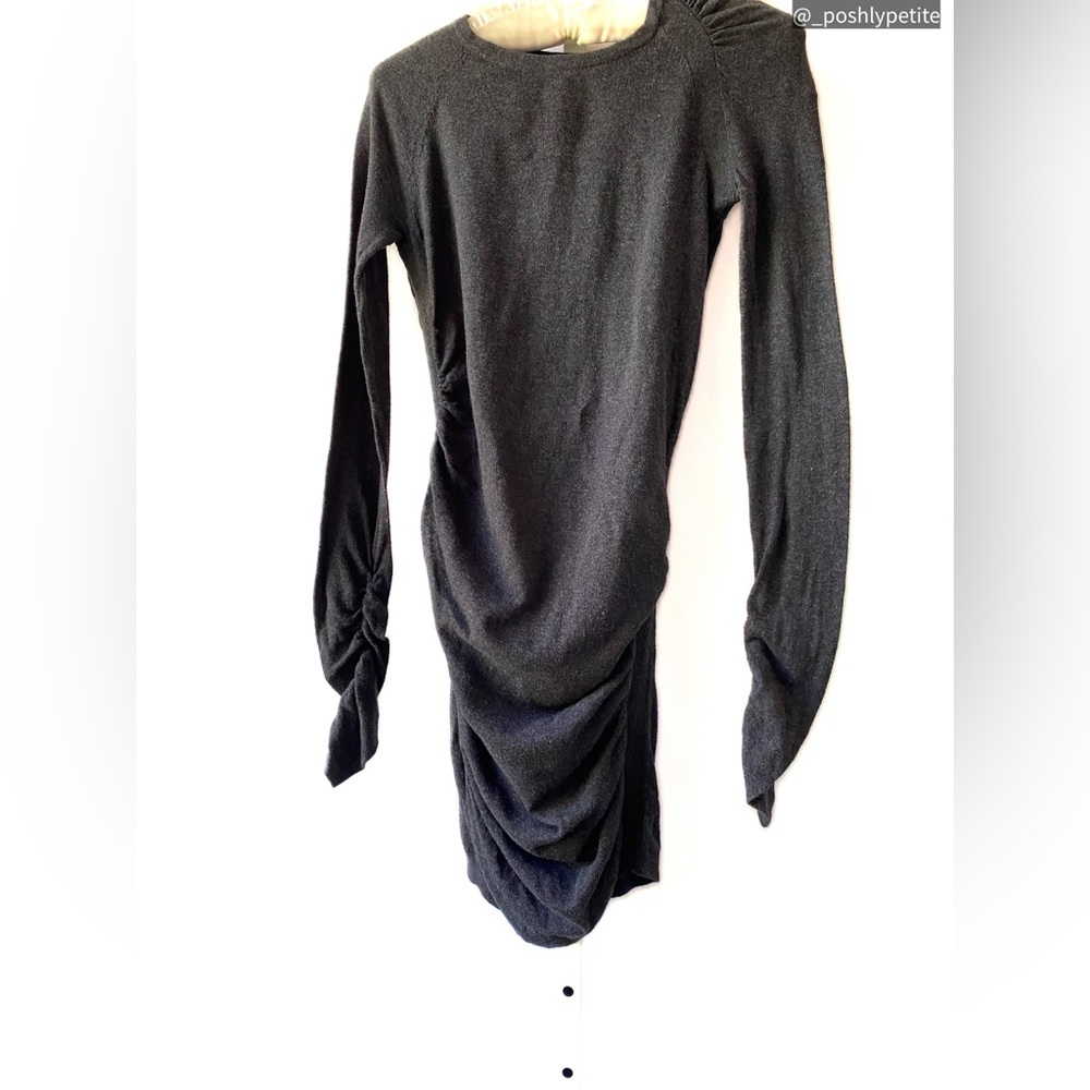 Moda International charcoal XS Gray Long Sleeve sweater Dress